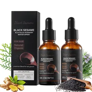 Black Sesame Hair Growth Serum, Black Sesame Oil for Hair, Black Sesame Black Rice & Rosemary Water Spray, Black Sesame Serum 10X Hair Growth,Natural Hair Growth Oil