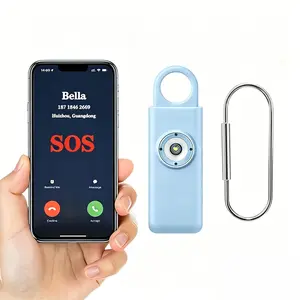 Personal Safety Alarm with 130db Siren & LED Light, Rechargeable Portable Wireless Alarm for Women, Elderly, Children, Night Lighting