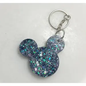 Mickey Keychain Blue Galaxy