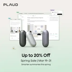 Plaud NotePin Voice Recorder,AI Voice Recorder, App Control, AI Notetaker, AI Transcribe & Summarize Support 112 Languages, 64GB Memory, Audio Recorder for Lectures, Meetings