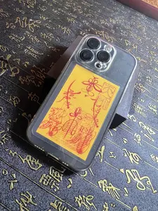 Luck in Making Money Talisman with Taoist Ritual Seal for Cellphone Casing Shockproof Protective Smartphone Cover Master-energized for Prosperity Financial Opportunities Taoist Culture Style Decorative Elements
