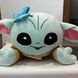 Miniso Star Wars Lying Grogu Plush Doll, Soft Yoda Baby Stuffed Toy For Home Display, Daily Collection And Gift For Star Wars Fans, Kids And Adult Collectors