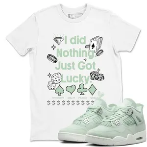 Got Lucky Sneaker Tee - Unisex Sneaker Shirts To Match Jds 4s Abundance AJ4 Seafoam