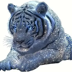 Diamond Tiger PVC Car Sticker Waterproof Adhesive Decal, Automobile Decals, Laptop Truck Motorcycle Window Luggage Door Decoration