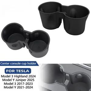Tesla Model 3/y/3 Highland/y Juniper Central Control Water Cup Limiter, Fixed Drink Holder, Car Interior Accessory, Essential Vehicle Organizer, Car Cup Holders