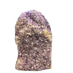 Druzy Brazilian Gemstone Crystal Quartz - Natural Amethyst with Stunning Nebula Galaxy Pattern for Collectors and Enthusiasts