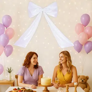 Big Bow Decor Giant Iridescent Sequin Bow 24x36 Inchs Large Ribbon Tie for Birthday Party Room Decorations  Backdrop Wall Decors