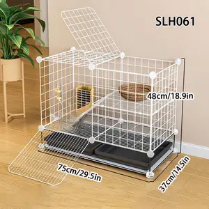 Large Indoor Rabbit Cage, Anti-Spray Urine, Home Pet Villa, New Style Breeding Cage, Comfortable Rabbit Nest, Durable Bunny House, Rabbit Playpen