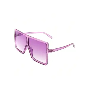 Elegant Refined Style Thin-Rim Oval Frame UV-Protective Sunglasses for Women & Unisex in Light Lavender
