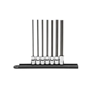 Gearwrench 0.37 in. Drive Long Length Hex Bit SAE Socket Set - 7 Piece