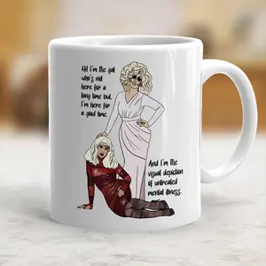 Trixie And Katya Funny Moment Coffee Mug, Unhhh show, gift for fan. Coworker, bestie, humor - scs17029 Ceramic Classic Drinkware Stylish