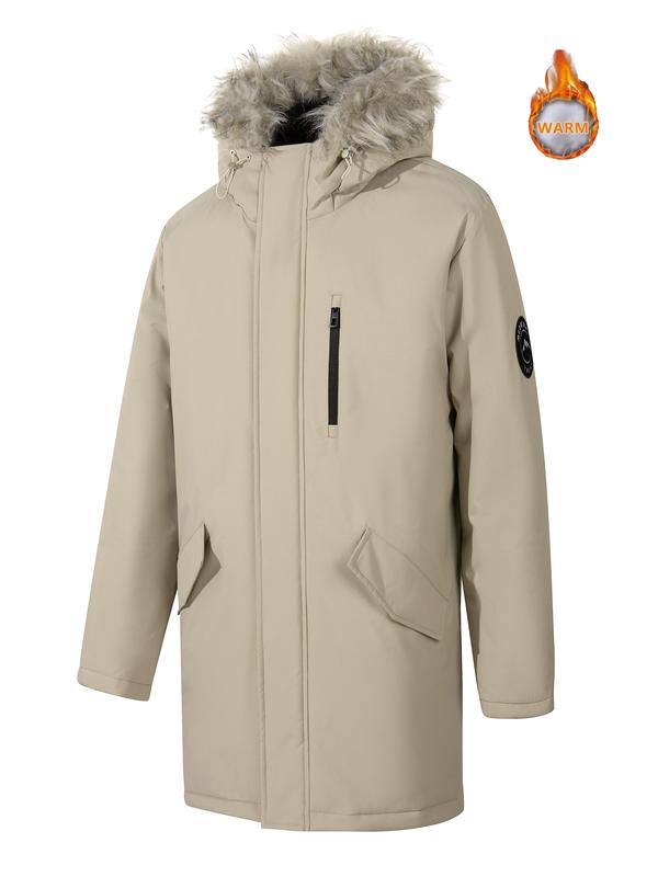 Men's casual loose version of warm jacket, fashion hooded long coat, autumn and winter warm and thick parka, men jackets for winter