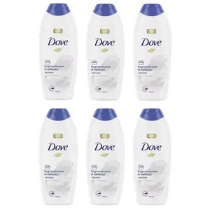 DOVE BAGNOSCHIUMA DI BELLEZZA idratante 750ml formato famiglia Pack of 6