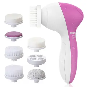 Seven-In-One Electric Facial Cleanser, Powerful Cleaning & Gentle Massage, Adjustable Strength, 7 Replaceable Brush Heads, Essential Beauty Device, Facial Beauty Machine, Facial Cleaning Tool