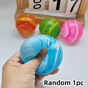 Clear Glass Round Ball Squishy, Kawaii Squishies, Soft Glossy Squeeze Toy, Super Satisfying Fidget Toy, Random 1pc, Perfect Stress Relief & Relaxation Tool