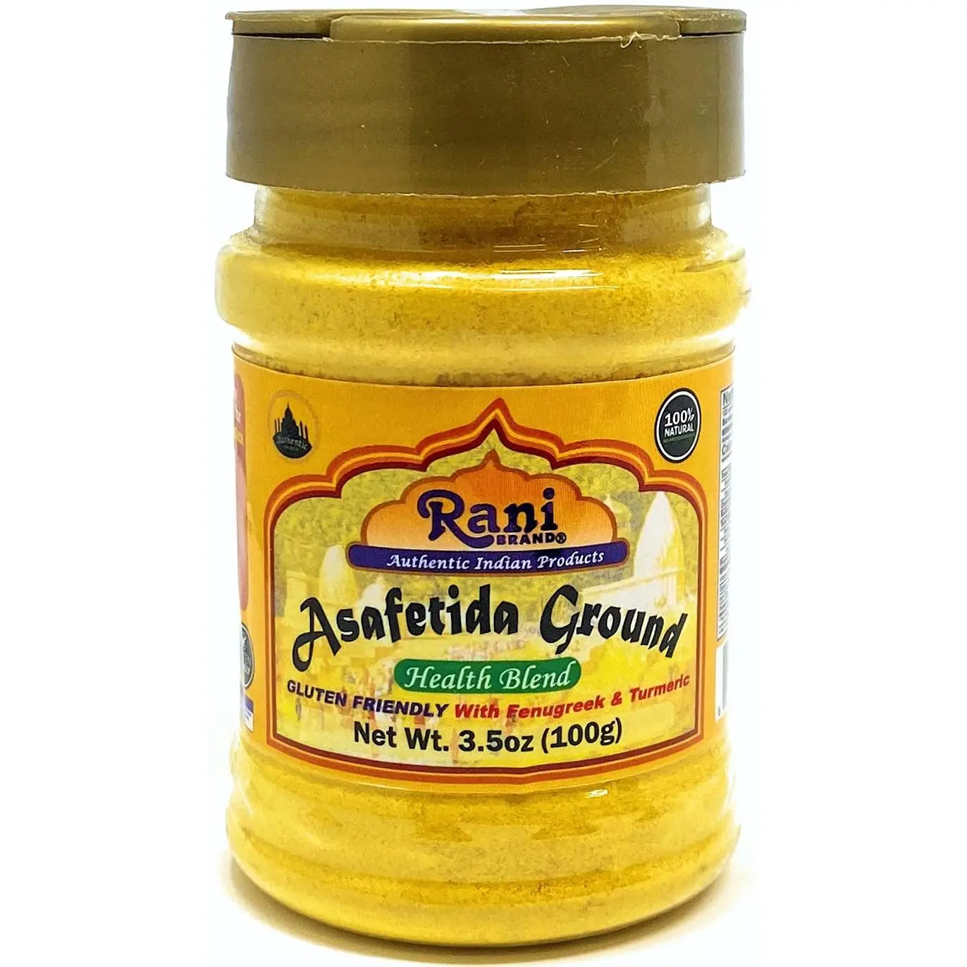 Rani Asafetida (Hing) Ground Health Blend w/ Fenugreek and Turmeric 3.5oz (100g) ~ Gluten Friendly | Natural | Salt Free | Vegan | NON-GMO