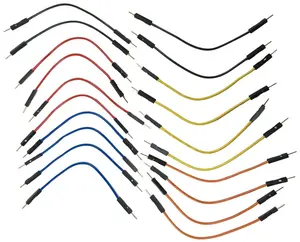 20 Piece 4-inch Male to Male Jumper Wires for Solderless Breadboard, 22 Gauge, Includes 5 Different Colors