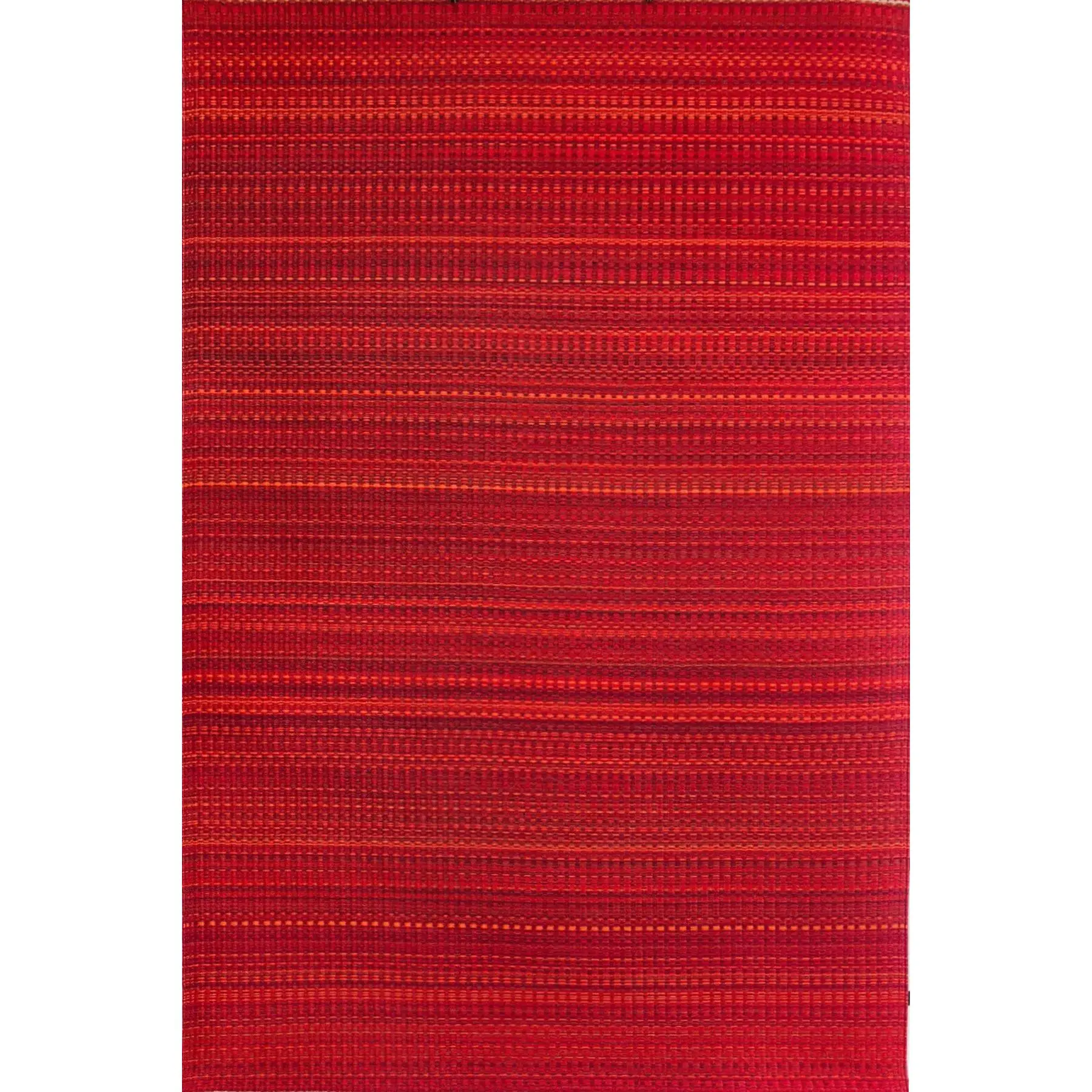 Mad Mats Mixed Warm Red Rug - Handmade Recycled Plastic UV Protected Fade-Proof One-Year Color Guarantee