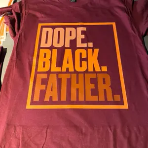 DOPE BLACK FATHER  Heavy Cotton Crewneck Short-sleeve T-shirt