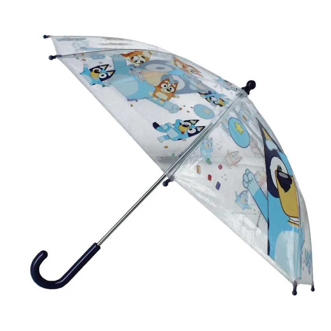 Textiel Trade Kids' Bluey & Bingo Rainy Days Stick Umbrella, Stick Umbrellas