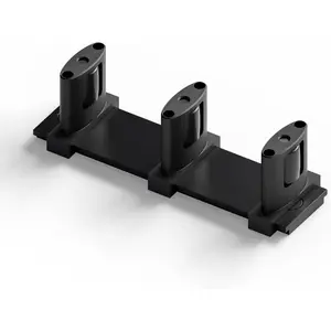 Sliding Closet Door Floor Guide, Sliding Door Guides Floor Mount for Double Bypass Door, Update Adjustable 3-Roller Design