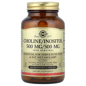 Solgar Choline/Inositol, 100 Vegetable Capsules