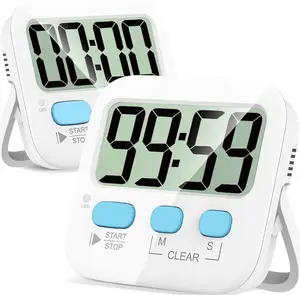 Timer, kitchen timer, children's timer, 2-pack digital timer for cooking, egg timer, cute magnetic tabletop timer for classrooms, teachers, toothbrushes, exercise, ovens, baking, tables, productivity