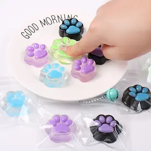 Explosive ice through cute mini cat claws pinch super soft slow rebound pinch music decompression toy