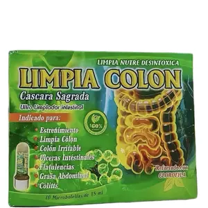 Limpia Colon Cascara Sagrada Ultra Cleanser Intestinal 10 Microbottle Drinkable Bebiles
