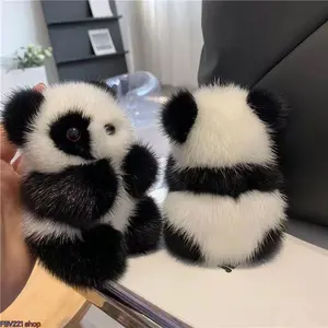 Soft Plush Panda Keychain - Cute Soft Keychains, Premium Bag Charm & Purse Accessory, Whimsical Gifts, 2026 Special Occasion Teen Girl Gifts Mini Plush Panda Bear Keyring for Gifts & Everyday Use