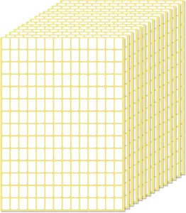2940 Pcs White Small Price Tags Self-Adhesive Labels Writable Label Stickers for Jars Storage Containers Boxes File Folders Envelopes (13 X 9 mm)