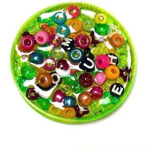 Reusable Pony Bead Picky Pad - Colorful Picking Pad For Stress Anxiety Or Fidgeting - Fun & Engaging Design