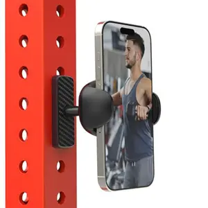 1pc Gym Magnetic Phone Holder Mount, 360 Degree Rotating Magnetic Phone Holder with Heavy Duty Magnet Base, for Refrigerator, Gym, Outdoor Activities, and Travel Photography, Easy to Install, as a Gift for Friends and Family, Multipurpose Phone Holder