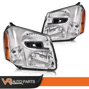 Chevy Equinox Left Right Side Clear Lens Chrome Housing Headlights Fit For 05-09