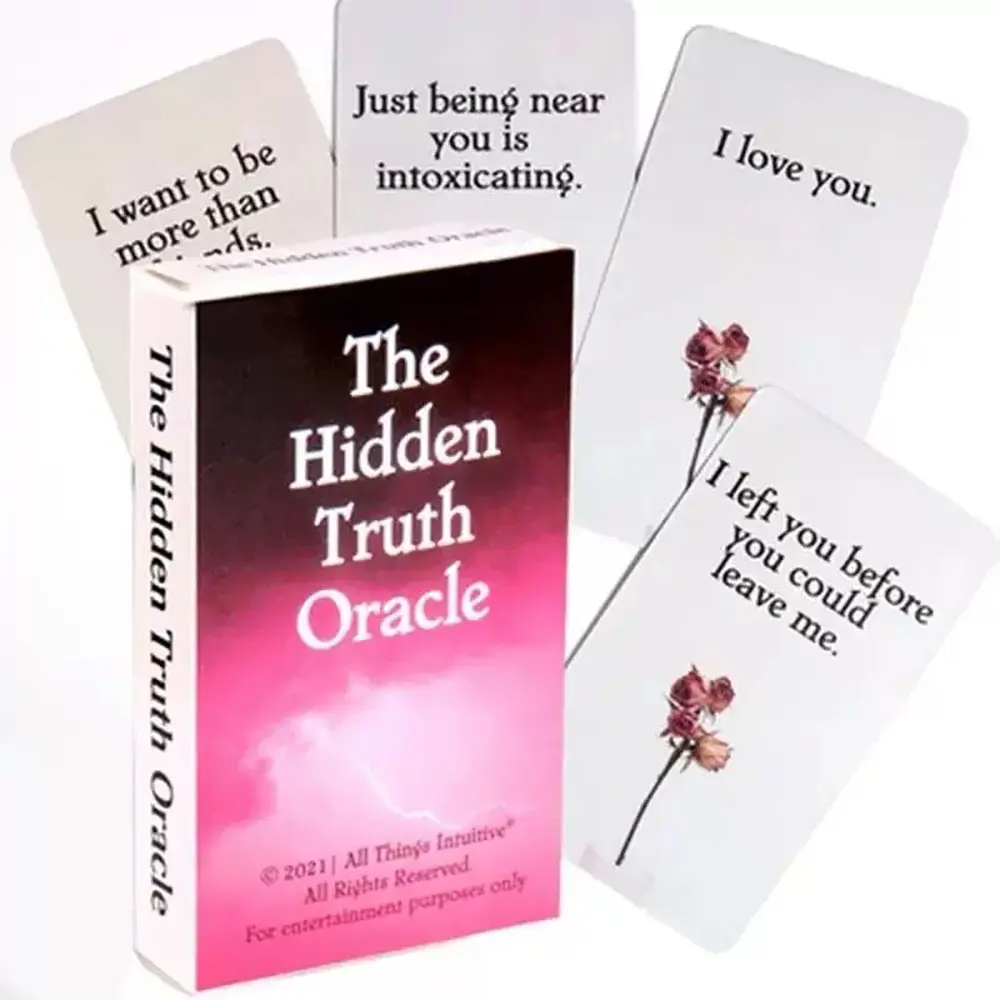 Hidden Truth Oracle Card Game, 1 Box English Tarot Cards, Adult Fun Party Game, Party Entertainment Supplies, Conversation Cards, Tarot Card Set, Card Game Sets