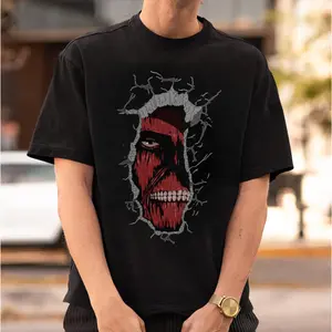 AOT Inside The Wall Comfort Colors T Shirt, Titan Anime Manga Gift, Graphic Printed Tee