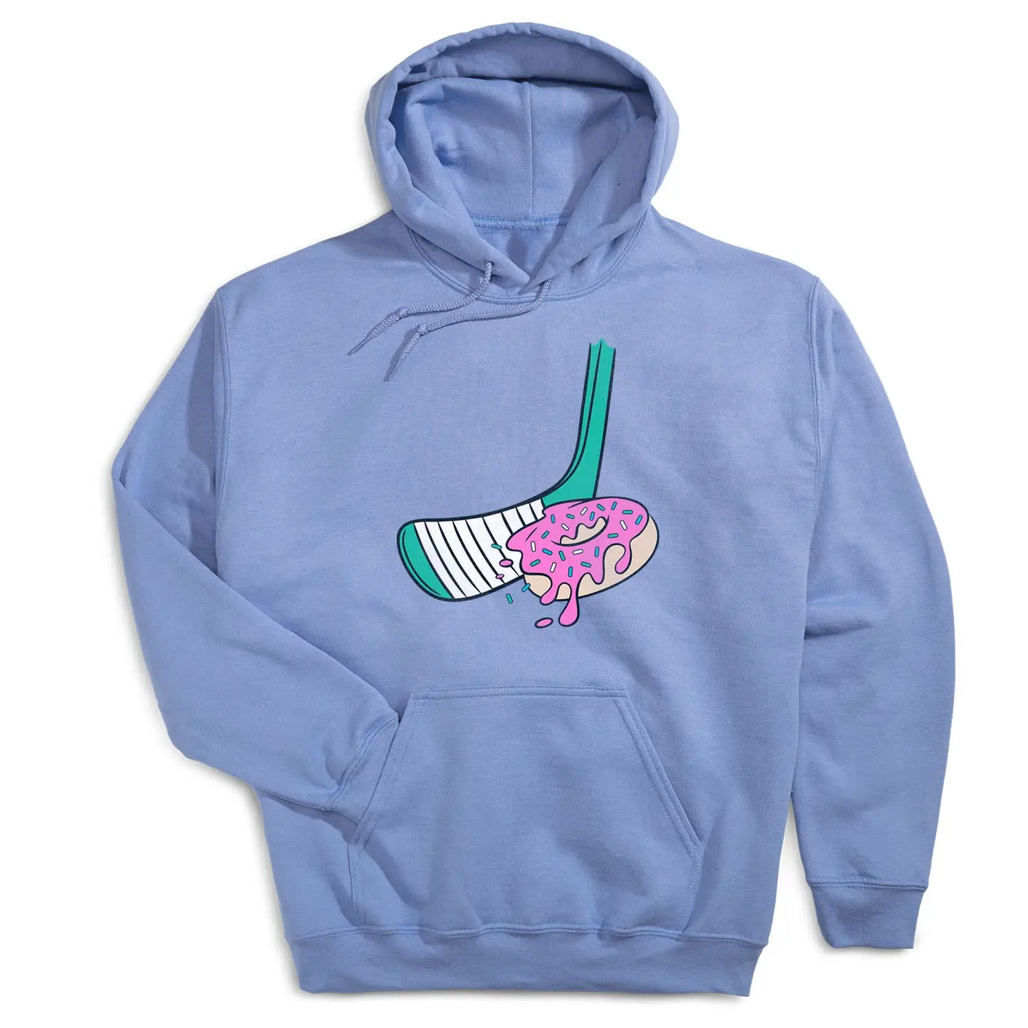 Men's Donut Hockey Hooded Sweatshirt - Long Sleeve Pullover Tops, Soft Athleisure Wear, Sporty Chic Casual Ootd Outfit Inspiration Menswear