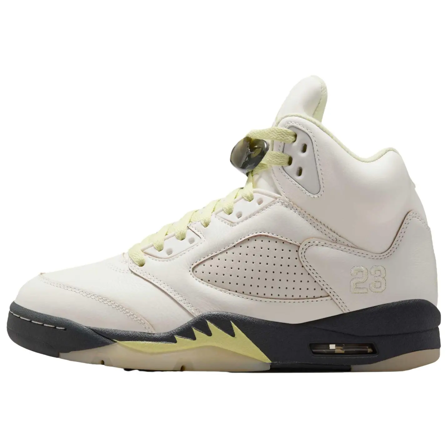 Jordan Air 5 Breathable High Top Vintage Basketball Shoes Women's Beige Retro Versatile IM7592-130