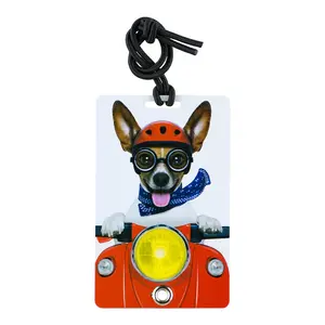 212 MAIN PVC Luggage Tag 2024 - Stylish, Secure, Rivet-Fasten Design with Hidden Info, Credit Size, for Backpack Use