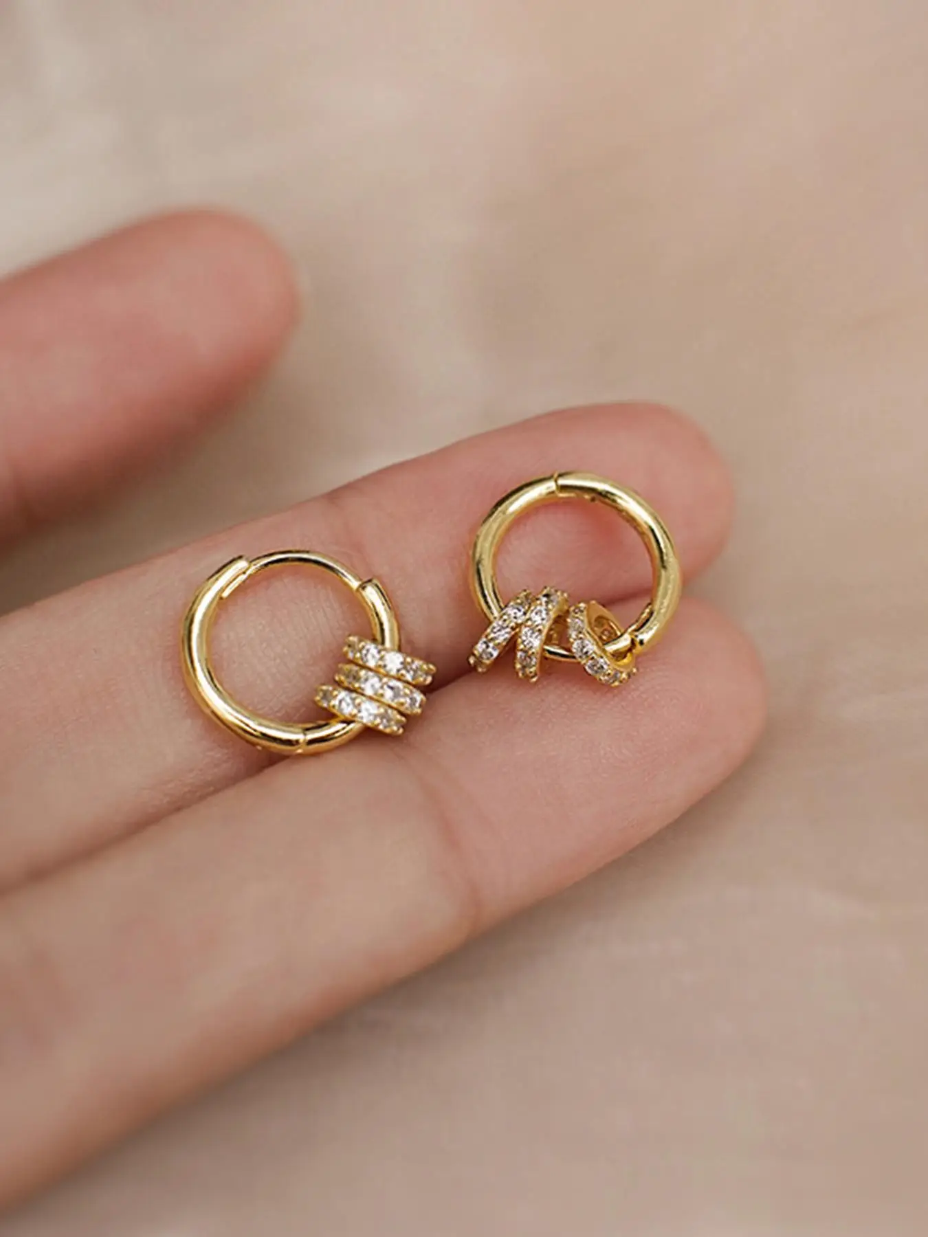 925 Sterling Silver Rhinestone Decorated Earrings, Fashionable Earrings for Women, Daily Clothing Decor, Trendy All-match Jewelry for Birthday Gift