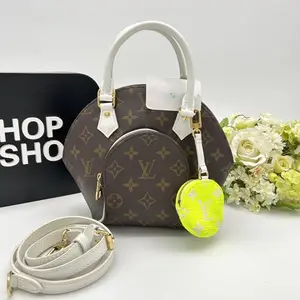 Pre-owned Louis Vuitton As Shown Tote Bags Monogram Ellipse BB with Tennis Neon Charm RS2231834