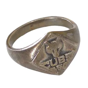 Vintage Cub Scout Boy Scouts of America Sterling Silver Wolf Pack Ring Size 5 1/2