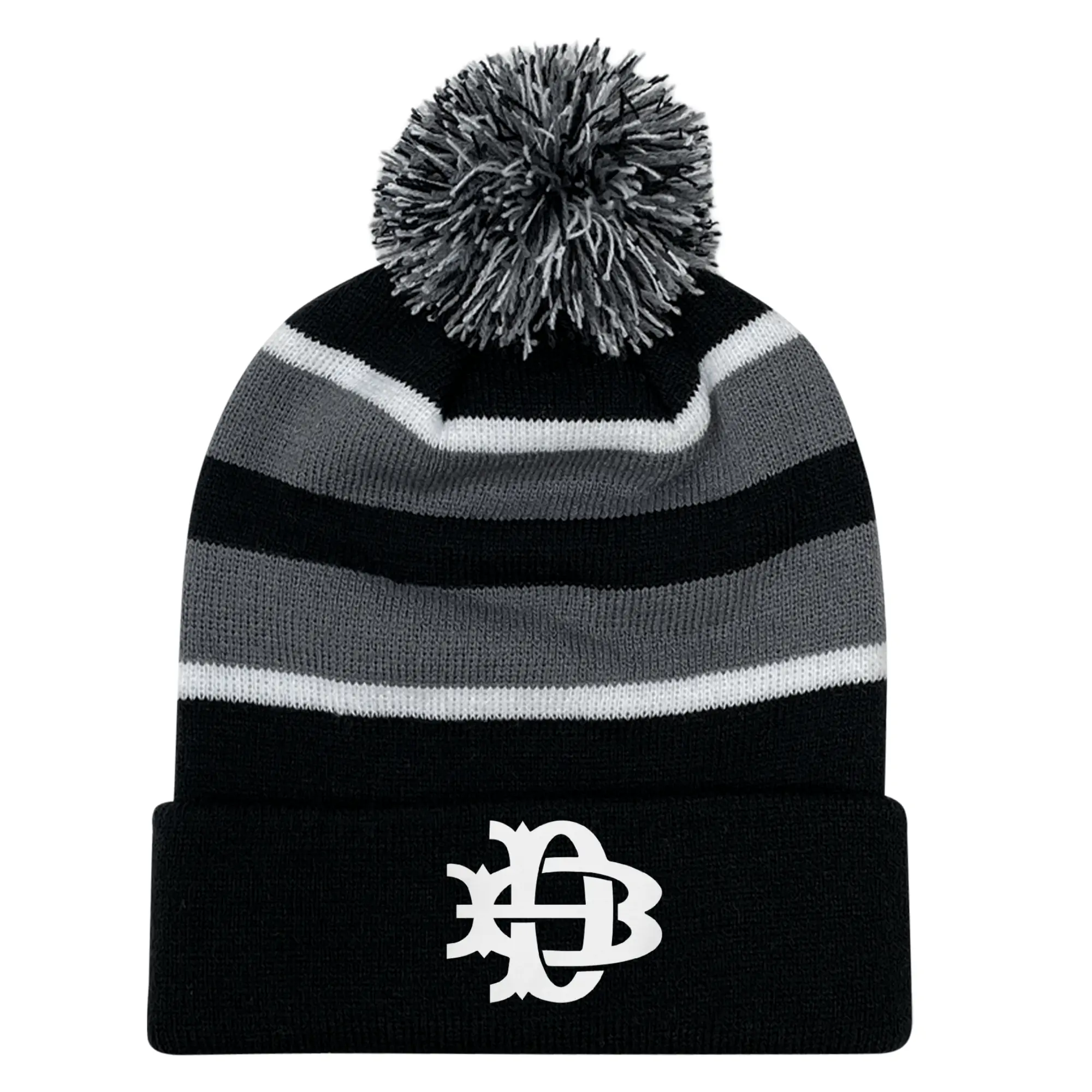 Denver Barbarians Rugby Hooped Pom-Pom Beanie