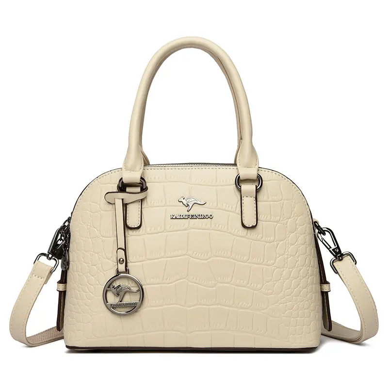 E77-New women's multi-compartment crossbody bag large capacity crocodile pattern kangaroo bag shoulder bag shell bag handbag