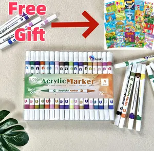Buy 1 Get 21 Acrylic Brush Markers - Dual Soft Tip 36PCS-72 Color for Kid's Art Enlightenment & Unlimited Creativity Ideal Birthday Gift Craft Drawing Set