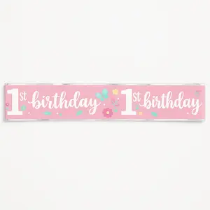 Butterfly Garden 1st Birthday Banner