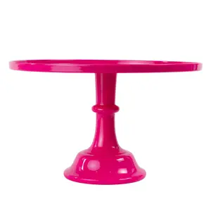 Elegant Hot Pink Pedestal Cake Stand for Stunning Display and Special Occasions
