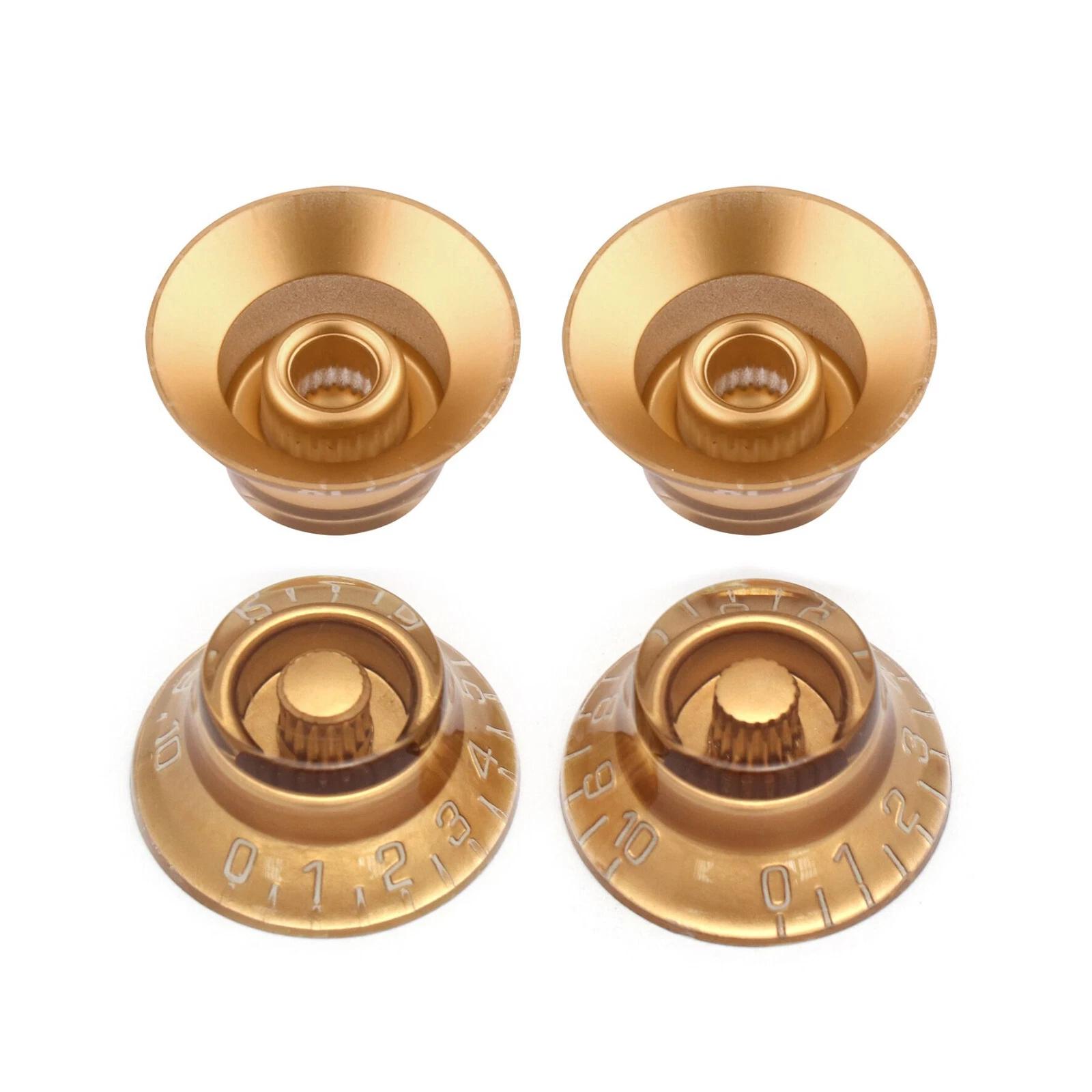 Guitar Speed Control Knobs VolumeTone Knobs Top Hat Knob for LP SG ESGold 4Pcs
