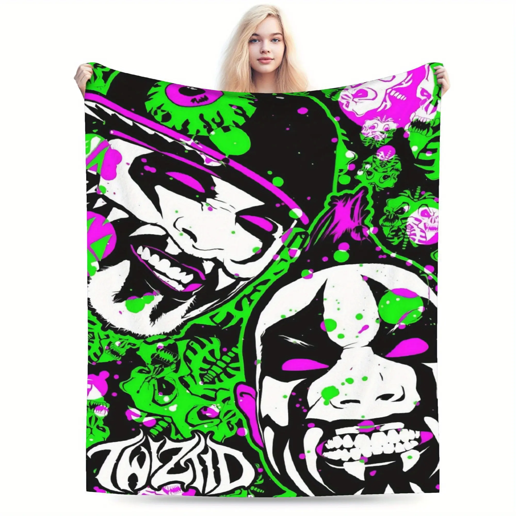 Twiztid's creatively inspired ultra-soft flannel blanket is warm, comfortable, lightweight, and durable - a home décor accessory.