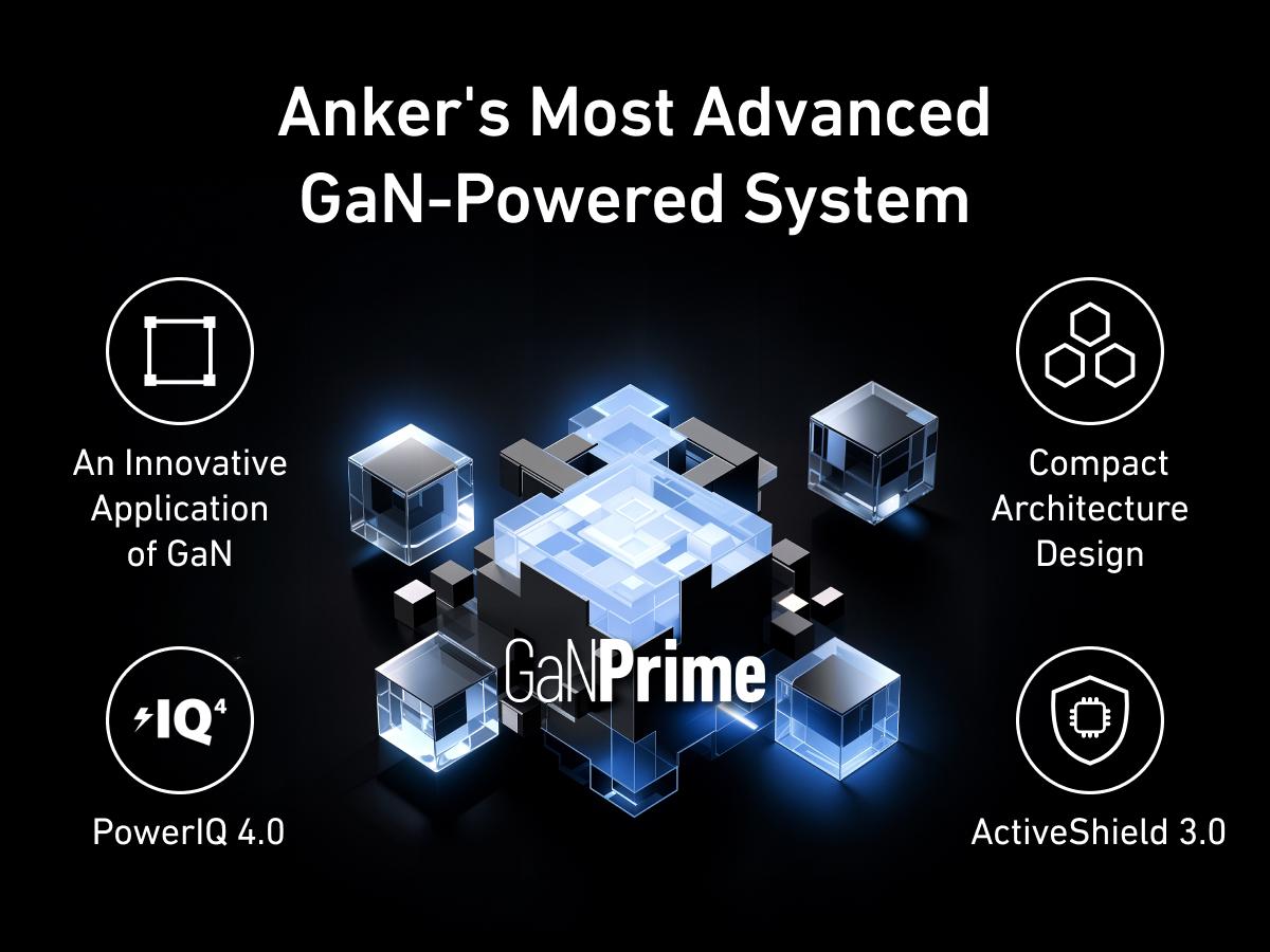 Anker Prime Charger, 250W 6-in-1 GaN Charger with Smart LCD, Ultra-Fast Charging for MacBook, iPhone 17, iPad, and More (Silver)